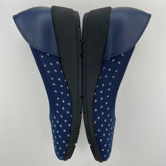 Croft & Barrow Womens 25645 Blue Tecomfort Kiwi Knit Size 5 Slip-On Flats - Picture 6 of 10